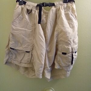 Men's L Cherokee Tan Cargo Swim Trunks Lightwear Relaxed Fit